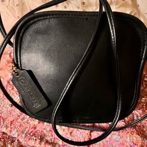 Coach Mini Hadley Zip Crossbody Bag (style number 9935) in black leather